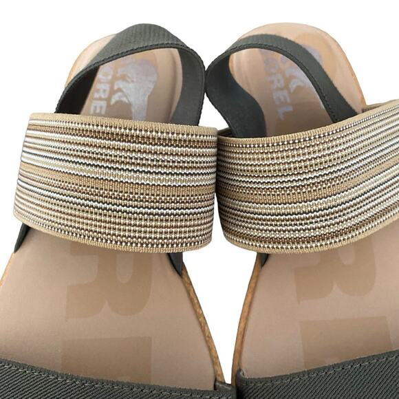 Sorel Ella II Two Strap Olive Green Sandals size 8.5 - Picture 6 of 10